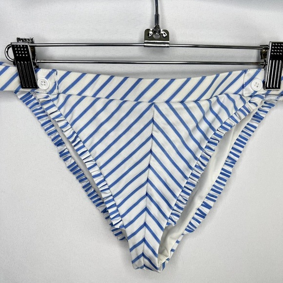 Tularosa Blue and White Striped One Piece Swimsuit - Picture 4 of 12